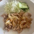 Mayuu1203's cooksnap of when they made 豚肉の生姜焼き（2人分）.