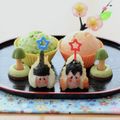 runa10's cooksnap of when they made ひな祭りに春色♡蒸しパン♡.