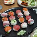 tsumusio's cooksnap of when they made 桃の節句☆手まり寿司.