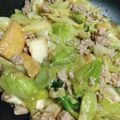 夜紫海's cooksnap of when they made ♡キャベツと厚揚げのそぼろあんかけ♡.