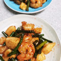 ショコリ's cooksnap of when they made ニンニクの芽と海老のオイスターソース炒め.