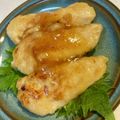 yu🐓's cooksnap of when they made ヘルシーささみの梅肉照り焼き☆大葉添え.