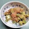 c1013c's cooksnap of when they made カフェっぽい☆サーモンとアボカド旨ダレ丼.