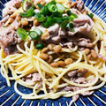クックDGCFO3☆'s cooksnap of when they made ☆にんにくマヨで旨！納豆と豚の和風パスタ.