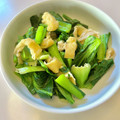 azbjbn's cooksnap of when they made 小松菜と油揚げのさっと煮.