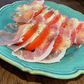 harukayuka's cooksnap of when they made トマトとモッツァレラの生ハムカプレーゼ.