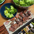 クックIBEPR2☆'s cooksnap of when they made 豚ヒレのネギ串と鶏むね肉の塩こうじ串.