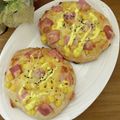 yukarin222's cooksnap of when they made ホットケーキMIXで♡お惣菜パン♡.