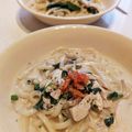 LunaJuno's cooksnap of when they made 冷凍うどんで★激ウマ醤油クリームうどん.