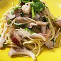 えこたまみん's cooksnap of when they made ベーコンと舞茸とせりのパスタ.