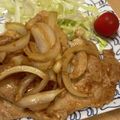 ねみねみ's cooksnap of when they made 薄切り豚ロースのもっちり生姜焼き.