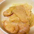 p-nose's cooksnap of when they made 鶏胸肉とキャベツのカレークリーム煮.