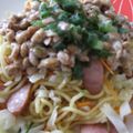 春なし's cooksnap of when they made ごま油で納豆！焼きそば☆.