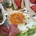 こつゆ514's cooksnap of when they made ハムエッグに粗挽きガーリックと岩塩♪.