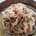 Bsnow's cooksnap of when they made 牛乳・生クリーム不使用！そばカルボナーラ.