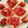 プルンバゴ's cooksnap of when they made 次女おすすめ　フレッシュ苺のせパン❀.