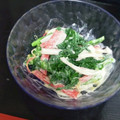 モグタソ's cooksnap of when they made 春菊とかにかまの辛子マヨ和え.
