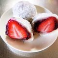 まーちゃん310's cooksnap of when they made 熱さとはサヨナラ♪簡単いちご大福.