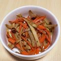 みるく大福's cooksnap of when they made 捨てないで！独活（うど）の皮のきんぴら♪.
