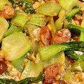 9689sora's cooksnap of when they made 鶏がらで簡単！青梗菜とウインナーの卵炒め.