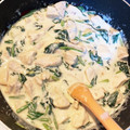ゆかっち07's cooksnap of when they made ほうれん草と鶏胸肉のクリーム炒め.