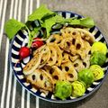 マルんちの丸顔's cooksnap of when they made 簡単♪蓮根の胡麻油炒め＋胡麻ドレッシング.