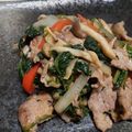 fu♪♪'s cooksnap of when they made ほうれん草と豚肉のチンジャオロースー風.