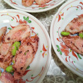 クック6DDPP8☆'s cooksnap of when they made おつまみに！ちくわと枝豆のたらこマヨ炒め.