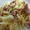 TYSK's cooksnap of when they made 豚もやしとキャベツの味噌バター炒め♪.