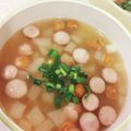 おちゃむ夫人's cooksnap of when they made 【楽めし】サイコロ大根のスープ.