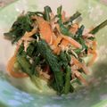 もりっこかふぇ's cooksnap of when they made 子どもも食べやすい★　春菊のツナ胡麻和え.