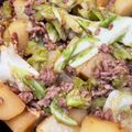 D345's cooksnap of when they made ☆ジャガイモ＆キャベツの挽肉味噌炒め☆.