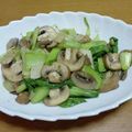 55才のおじさん's cooksnap of when they made 青梗菜とマッシュルームのガーリック炒め.