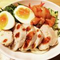 3ma3's cooksnap of when they made 夏野菜と鶏むね肉のパワーサラダうどん.
