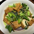 クックBWZVK1☆'s cooksnap of when they made 節約料理　小松菜と厚揚にんにく甘辛炒め.