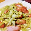 koara☺'s cooksnap of when they made キャベツとウィンナーの卵炒め.