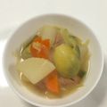 クックP8KGHH☆'s cooksnap of when they made 芽キャベツと新玉ねぎのスープ.