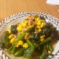 はなやまです's cooksnap of when they made ほうれん草ツナコーンおかかポン酢和え.