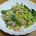 55才のおじさん's cooksnap of when they made お弁当に、おかずに、小松菜のベーコン炒め.