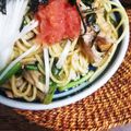 ふか谷's cooksnap of when they made 絶品本格☆明太子と高菜と豚肉のパスタ.