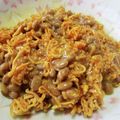 papepo☆'s cooksnap of when they made 秒殺おつまみ！チキンラーメン×納豆×卵.