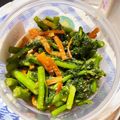 クックUO2ECV☆'s cooksnap of when they made 菜花と人参の甘味噌ゴマ和え.