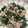 素人ごはん's cooksnap of when they made 豚こまとほうれんそうのごま味噌炒め.