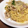 里部あみ's cooksnap of when they made 豚バラにんにくパスタ.