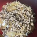 とぉみ98☆'s cooksnap of when they made フライパン1つで合挽き肉の牛丼風.