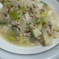 Albanana's cooksnap of when they made 大根と長ねぎの塩そぼろ餡。とろとろです。.