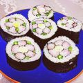 めみたん☆'s cooksnap of when they made ひな祭りやお祝いに✿桃の飾り巻き寿司✿.