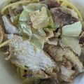 ひぃちゃんひー's cooksnap of when they made やみつき☆豚肉とレタスの味噌バターパスタ.