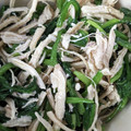 ひぃちゃんひー's cooksnap of when they made 蒸し鶏とほうれん草のウマウマ和え♪.