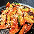 fuka6616's cooksnap of when they made かぼちゃのガーリック照り焼き【作り置き】.